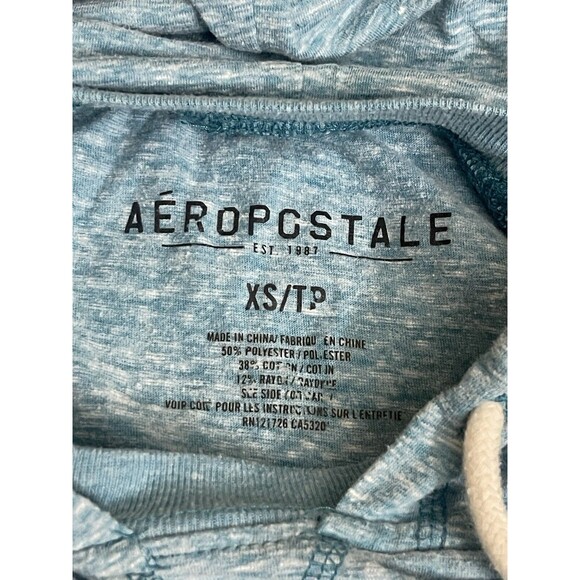 Aeropostale XS Women’s Lightweight Hoodie. Light Blue With Pocket - Picture 5 of 9